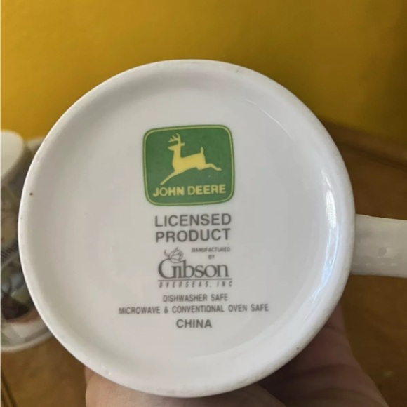 John Deere Set Of 2 Coffee Cup Mug Retro Collectible Memorabilia Farm Tractor - Picture 4 of 12